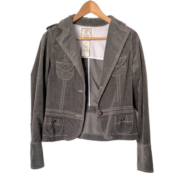 Military Inspired Corduroy Jacket - Picture 1 of 6